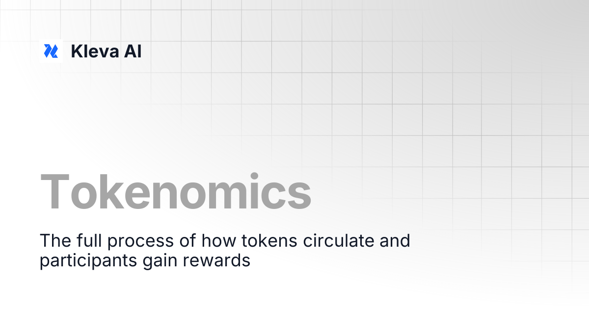 Tokenomics | [EN] Legacy (2024.01) | Kleva AI